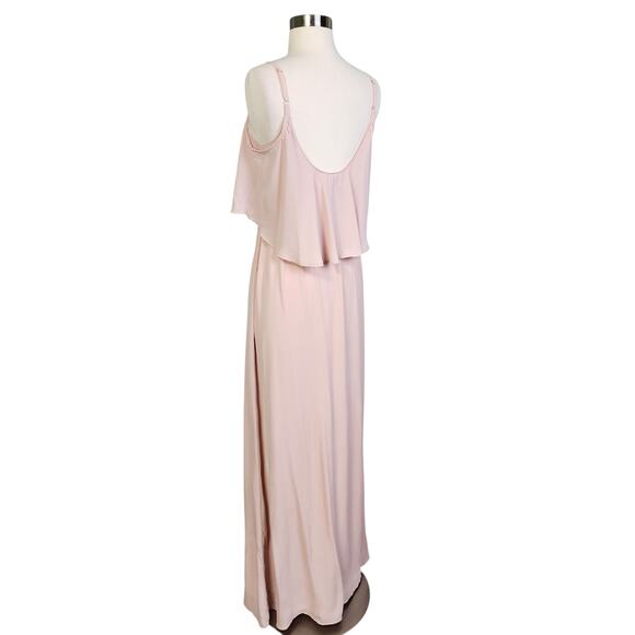 Show Me Your Mumu Womens Caitlin Ruffle Maxi Dress Size XS Dusty Blush Wedding - Picture 6 of 13